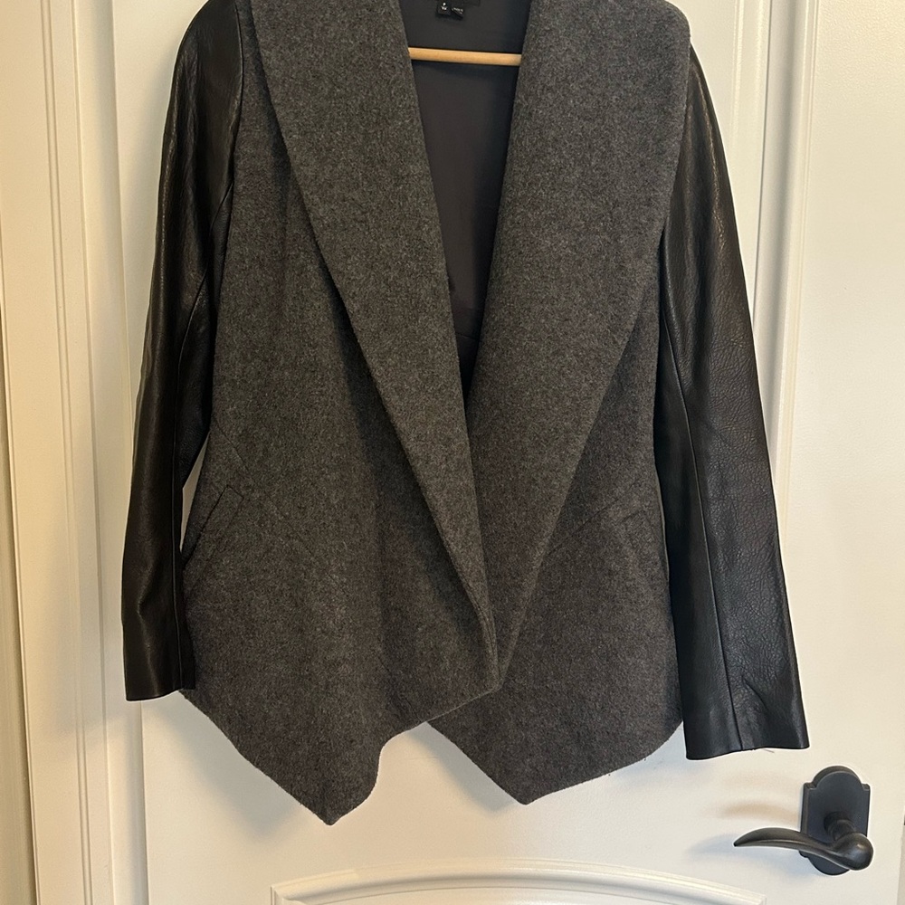 Theory Gray and Black Blazer